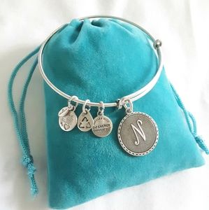 Alex and Ani N silver Charms Bracelet